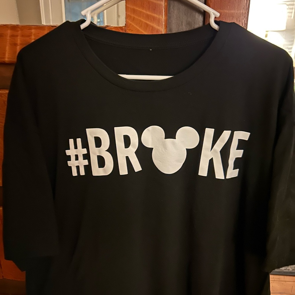 Black T-Shirt with White Graphic